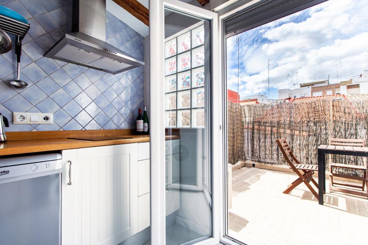 Estudio Para Parejas Con Terraza En La Playa Valência Exterior foto